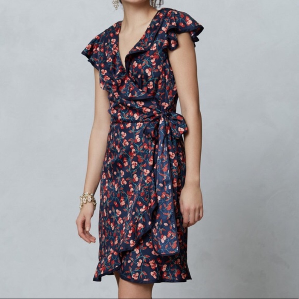 Anthropologie Hi THERE Karen Walker Cherry Dress